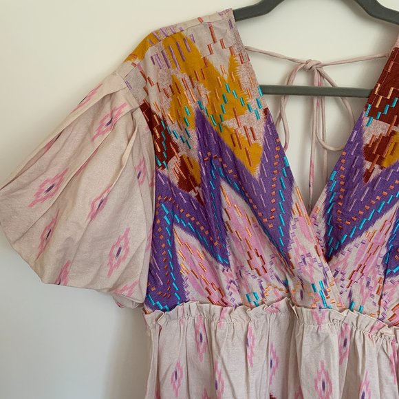 Anthropologie Not So Serious by Pallavi Mohan Abstract Embroidered Mini Dress - Picture 6 of 11
